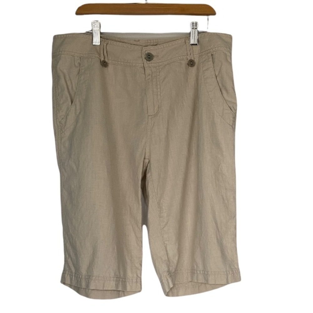 𝅺Linen Blend Royal Robbins Women’s Bermuda Shorts, Good Condition